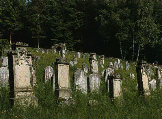 Grabsteine des Friedhofs